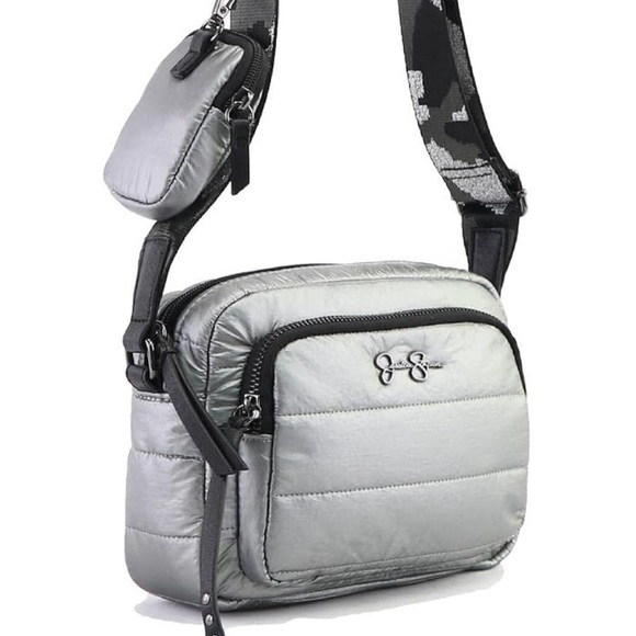 Jessica Simpson Portia Women's Metallic Signature Crossbody Handbag NWT - Picture 1 of 8